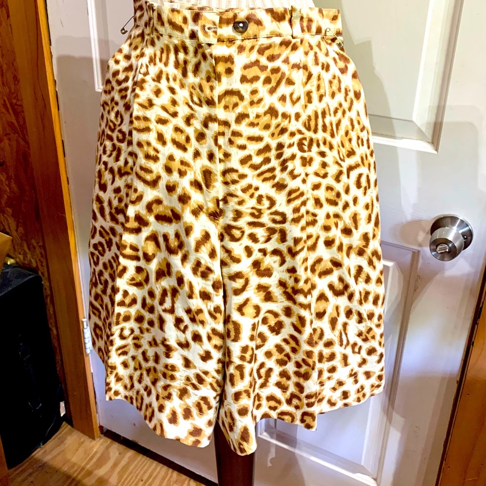 Animal print Escada shorts